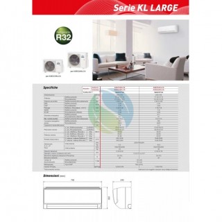 Fujitsu Mono Split 24000 Btu ASEG24KLCA AOEG24KLCA Condizionatore Bianco KL 18-24 NO Com. WIFI A++ A+ R-32 Fujitsu