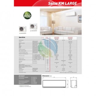 Fujitsu Mono Split 18000 Btu ASEG18KMTE AOEG18KMTA Condizionatore Bianco KM LARGE WiFi Opzionale A++ A+ R-32 Fujitsu
