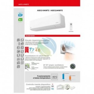 Fujitsu Mono Split 24000 Btu ASEG24KMTE AOEG24KMTA Condizionatore Bianco KM LARGE WiFi Opzionale A++ A+ R-32 Fujitsu