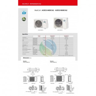 Fujitsu Dual Split 9000+9000 Btu AOEG14KBCA2 ASEH09KJCAL ASEH09KJCAL Condizionatore Bianco KJ-W WiFi R-32 A+++ A++ Fujitsu