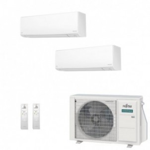 Fujitsu Dual Split 9000+9000 Btu AOEG18KBCA2 ASEH09KJCAL ASEH09KJCAL Condizionatore Bianco KJ-W WiFi R-32 A+++ A++ Fujitsu