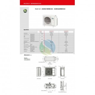 Fujitsu Trial Split 7000+7000+7000 AOEG18KBCA3 ASEH07KJCAL ASEH07KJCAL ASEH07KJCAL Condizionatore KJ-W Bianco R-32 A+++ A++ F...