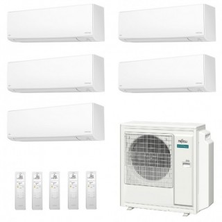 Fujitsu Penta Split 9+9+9+9+12 KJ-W WiFi AOEG36KBTA5 4X ASEH09KJCAL + ASEH12KJCAL Condizionatore Bianco R-32 Fujitsu