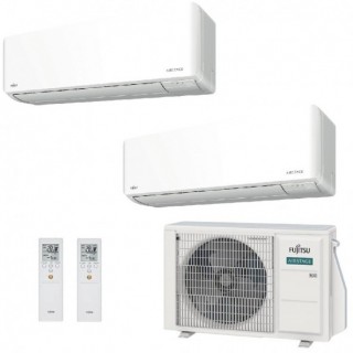 Fujitsu Dual Split 7000+12000 Btu AOEG18KBCA2 ASEH07KMCG ASEH12KMCG Condizionatore Bianco KMCG WiFi R-32 A+++ A++ Fujitsu