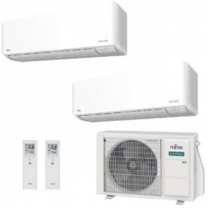 Fujitsu Dual Split 7000+12000 Btu AOEG18KBCA2 ASEH07KMCG ASEH12KMCG Condizionatore Bianco KMCG WiFi R-32 A+++ A++ Fujitsu