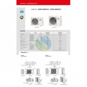 Fujitsu Dual Split 9000+9000 Btu AOEG18KBCA2 ASEH09KMCG ASEH09KMCG Condizionatore Bianco KMCG WiFi R-32 A+++ A++ Fujitsu