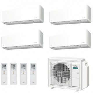 Fujitsu Quadri Split 7+7+7+7 Condizionatore AOEG30KBTA4 ASEH07KMCG ASEH07KMCG ASEH07KMCG ASEH07KMCG KMCG Bianco R-32 A+++ A++...