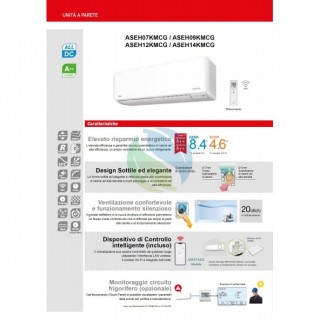 Fujitsu Quadri Split 7+12+12+12 Condizionatore AOEG30KBTA4 ASEH07KMCG ASEH12KMCG ASEH12KMCG ASEH12KMCG KMCG Bianco R-32 A+++ ...