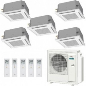 Fujitsu Penta Split 9+9+9+9+9 KV compatte WiFi Opzionale AOEG36KBTA5 5X AUXG09KVLA Condizionatore Bianco R-32 Fujitsu