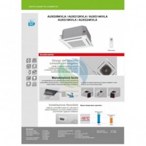 Fujitsu Penta Split 9+9+9+12+12 KV compatte WiFi Opzionale AOEG36KBTA5 3X AUXG09KVLA + 2X AUXG12KVLA Condizionatore Bianco R-...