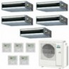 Fujitsu Penta Split 9+9+9+9+9 Canalizzato KL WiFi Opzionale AOEG36KBTA5 5X ARXG09KLLAP Condizionatore  R-32