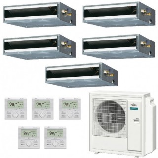 Fujitsu Penta Split 9+9+9+9+12 Canalizzato KL WiFi Opzionale AOEG36KBTA5 4X ARXG09KLLAP + ARXG12KLLAP Condizionatore R-32 Fuj...