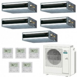 Fujitsu Penta Split 9+9+9+9+12 Canalizzato KL WiFi Opzionale AOEG36KBTA5 4X ARXG09KLLAP + ARXG12KLLAP Condizionatore R-32 Fuj...