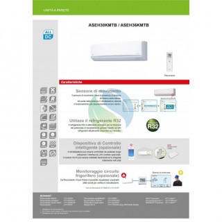 Fujitsu Mono Split Parete 30000 Btu ASEH30KMTB AOEH30KMTB Condizionatore Serie KM Large R-32 Monofase 220v Fujitsu