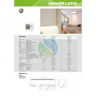 Fujitsu Mono Split Parete 30000 Btu ASEH30KMTB AOEH30KMTB Condizionatore Serie KM Large R-32 Monofase 220v Fujitsu