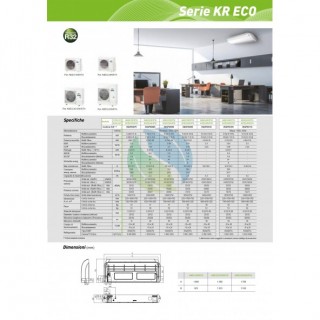 Fujitsu Mono Split Soffitto 30000 Btu ABEG30KRTA AOEG30KATA Condizionatore Serie Eco KR R-32 Monofase 220v Fujitsu