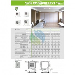 Fujitsu Mono Split Cassetta 36000 Btu AUXG36KRLB AOEG36KRTA Condizionatore Serie KR Circular Flow Bianco R-32 Trifase 380v Fu...