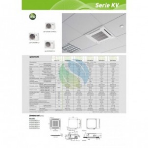 Fujitsu Mono Split Cassetta 9000 Btu AUXG09KVLA AOEG09KBTB Condizionatore Serie KV compatte R-32 Monofase 220v Fujitsu
