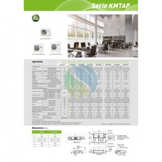 Fujitsu Mono Split Canalizzabile 36000 Btu ARXH36KMTAP AOEG36KBTB Condizionatore Serie KMTAP R-32 Monofase 220v Fujitsu
