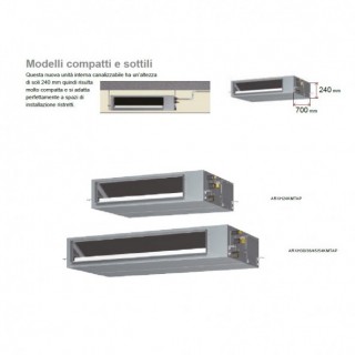 Fujitsu Mono Split Canalizzabile 54000 Btu ARXH54KMTAP AOEG54KRTA Condizionatore Serie KMTAP R-32 Trifase 380v Fujitsu