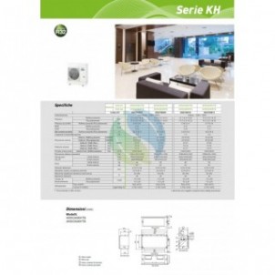 Fujitsu Mono Split Canalizzabile 45000 Btu ARXG45KHTB AOEG45KBTB Condizionatore Serie KH alta prevalenza R-32 Monofase 220v F...