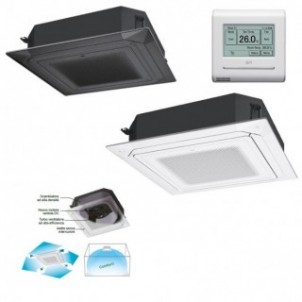 Fujitsu Mono Split Cassetta 18000 Btu AUXG18KRLB AOEG18KATA Condizionatore Serie ECO KR Circular Flow Nero R-32 Monofase 220v...