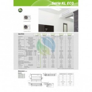 Fujitsu Mono Split Canalizzabile 15000 Btu ARXG14KLLAP AOEG14KATA Condizionatore Serie Canalizzato ECO KL R-32 Monofase 220v ...