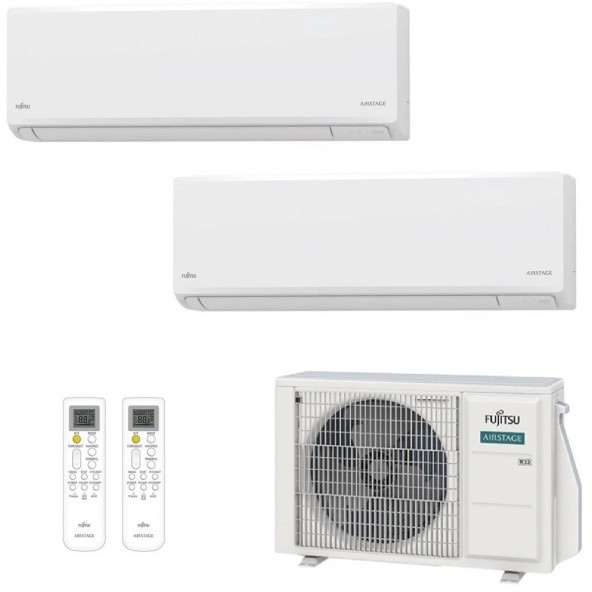 Fujitsu Dual Split 7000+9000 Btu AOEG14KBCA2 ASEH07KNCA ASEH09KNCA Condizionatore Bianco KN WiFi R-32 A+++ A++ Fujitsu