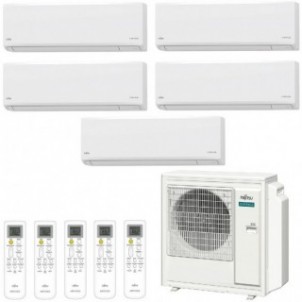 Fujitsu Penta Split 7+7+7+7+12 KN WiFi AOEG36KBTA5 4X ASEH07KNCA + ASEH12KNCA Condizionatore Bianco R-32 Fujitsu