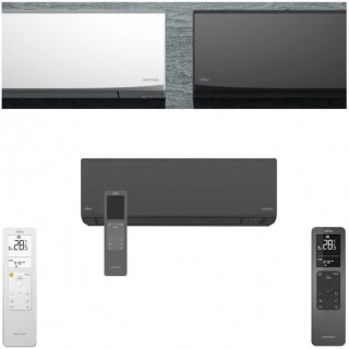 Fujitsu Dual Split 7000+12000 Btu AOEG14KBCA2 ASEH07KJCALB ASEH12KJCALB Condizionatore Nero KJ-B WiFi R-32 A+++ A++ Fujitsu