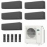 Fujitsu Penta Split 9+9+9+9+9 KJ-B WiFi AOEG36KBTA5 5X ASEH09KJCALB Condizionatore Nero R-32