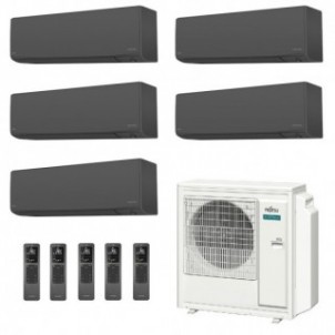 Fujitsu Penta Split 9+9+9+9+12 KJ-B WiFi AOEG36KBTA5 4X ASEH09KJCALB + ASEH12KJCALB Condizionatore Nero R-32 Fujitsu
