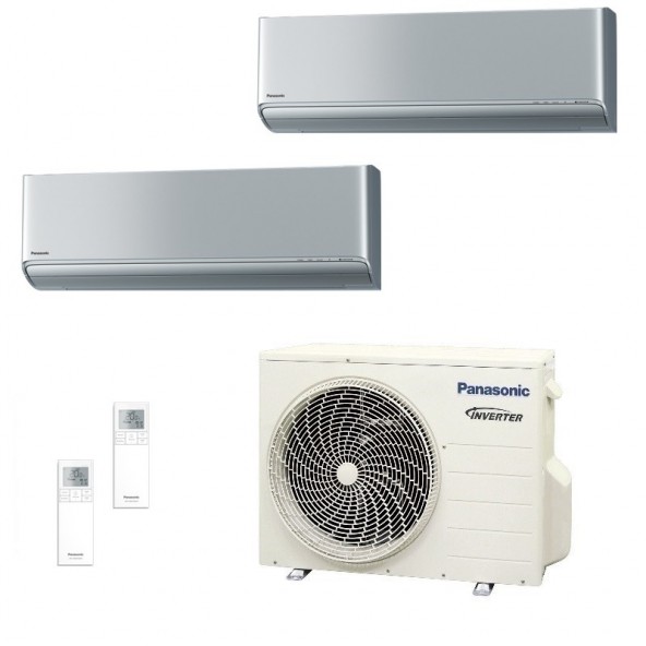 Panasonic Dual Split 9000+9000 Btu CU-2Z35CBE CS-XZ25CKEW CS-XZ25CKEW Condizionatore XZ Etherea Argento Inverter WiFi R-32 Pa...
