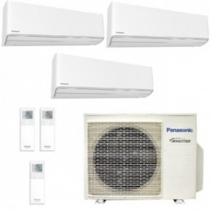 Panasonic Trial Split 9000+12000+12000 CU-3Z52CBE CS-Z25CKEW CS-Z35CKEW CS-Z35CKEW Condizionatore Z Etherea Bianco WiFi R-32 ...