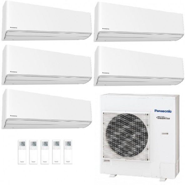 Panasonic Penta Split 7+7+7+7+12 CU-5Z90CBE Condizionatore Serie Z Etherea WiFi Bianco R-32 A+++ A+ Inverter Panasonic
