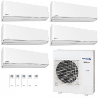 Panasonic Penta Split 9+9+9+9+9 CU-5Z90CBE Condizionatore Serie Z Etherea WiFi Bianco R-32 A+++ A+ Inverter Panasonic