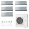 Panasonic Penta Split 7+7+7+7+7 CU-5Z90CBE Condizionatore Serie XZ Etherea WiFi Argento R-32 A+++ A+ Inverter