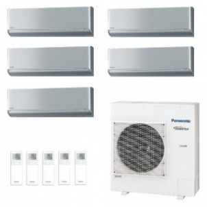 Panasonic Penta Split 7+7+7+7+9 CU-5Z90CBE Condizionatore Serie XZ Etherea WiFi Argento R-32 A+++ A+ Inverter Panasonic