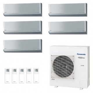 Panasonic Penta Split 9+9+9+9+12 CU-5Z90CBE Condizionatore Serie XZ Etherea WiFi Argento R-32 A+++ A+ Inverter Panasonic