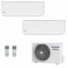 Panasonic Dual Split 7000+12000 Btu CU-2Z50CBE CS-TZ20CKEW CS-TZ35CKEW Condizionatore TZ Compatta Bianco Inverter WiFi R-32