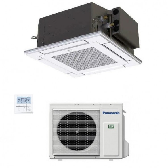 Panasonic Mono Split Cassetta 18000 Btu S-50PY3E U-50PZ3E5 Condizionatore 60 x 60 4 vie Bianco WiFi Opzionale A++ A+ R-32 Pan...
