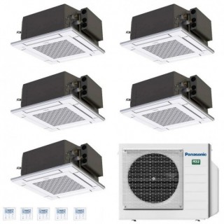 Panasonic Penta Split Cassetta 60 x 60 4 vie 9+9+9+9+9 CU-5Z90CBE Condizionatore Serie WiFi Opzionale Bianco R-32 A+++ A+ Pan...