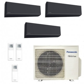 Panasonic Trial Split 9000+9000+9000 CU-3Z52CBE CS-XZ25CKEW-H CS-XZ25CKEW-H CS-XZ25CKEW-H Condizionatore Etherea Grafite WiFi...