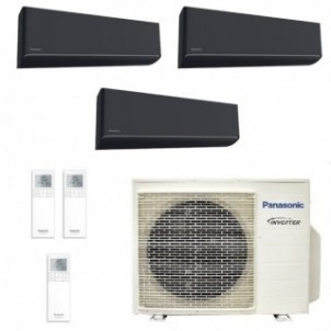 Panasonic Trial Split 9000+9000+9000 CU-3Z52CBE CS-XZ25CKEW-H CS-XZ25CKEW-H CS-XZ25CKEW-H Condizionatore Etherea Grafite WiFi...