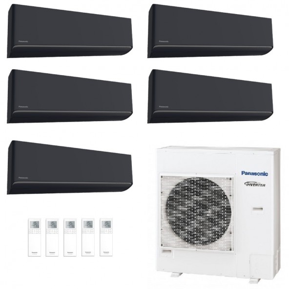 Panasonic Penta Split 12+12+12+12+12 CU-5Z90CBE Condizionatore Serie XZ-H Etherea WiFi Grafite R-32 A+++ A+ Inverter Panasonic