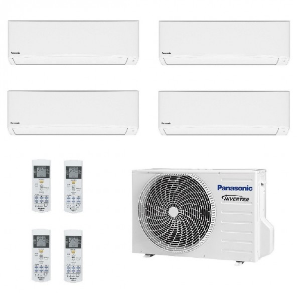 Panasonic Quadri Split 7+7+7+12 CU-4Z80CBE CS-TZ20CKEW CS-TZ20CKEW CS-TZ20CKEW CS-TZ35CKEW Condizionatore TZ Compatta Panasonic