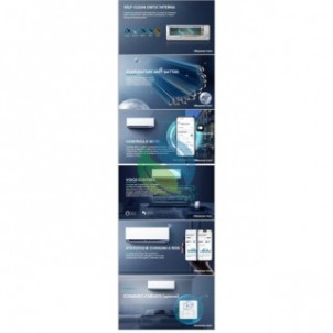 Hisense Mono Split 12000 Btu HB35XU0AG AS35XU00W Condizionatore Serie UNI HB Bianco WiFi A+++ A++ Inverter R-32 Hisense