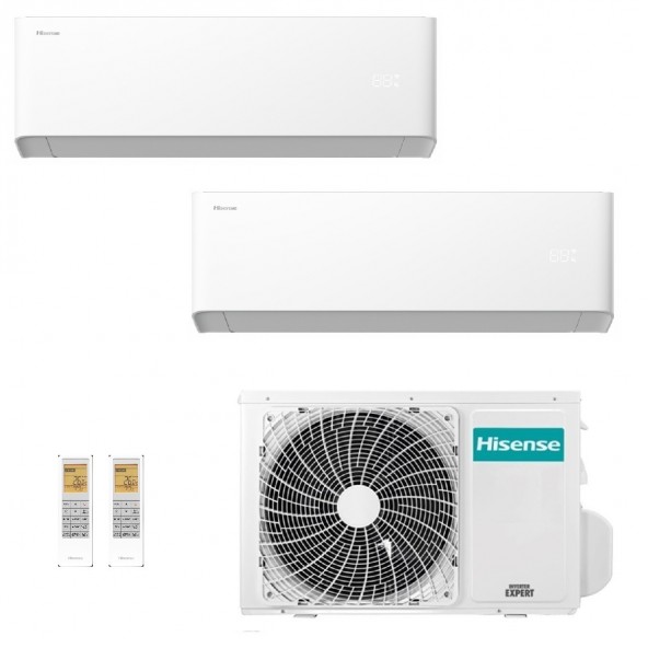 Hisense Dual Split 9000+9000 Btu 2AMW52U4RXC HB25XU0AG HB25XU0AG Condizionatore UNI HB Bianco Inverter WiFi R-32 Hisense