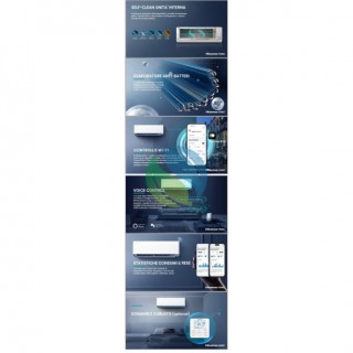 Hisense Dual Split 12000+12000 Btu 2AMW52U4RXC HB35XU0AG HB35XU0AG Condizionatore UNI HB Bianco Inverter WiFi R-32 Hisense