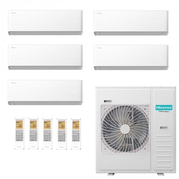 Hisense Penta Split UNI HB 9+9+9+9+9 5AMW105U4RQC 5 split HB25XU0AG Condizionatore WiFi Parete Hisense